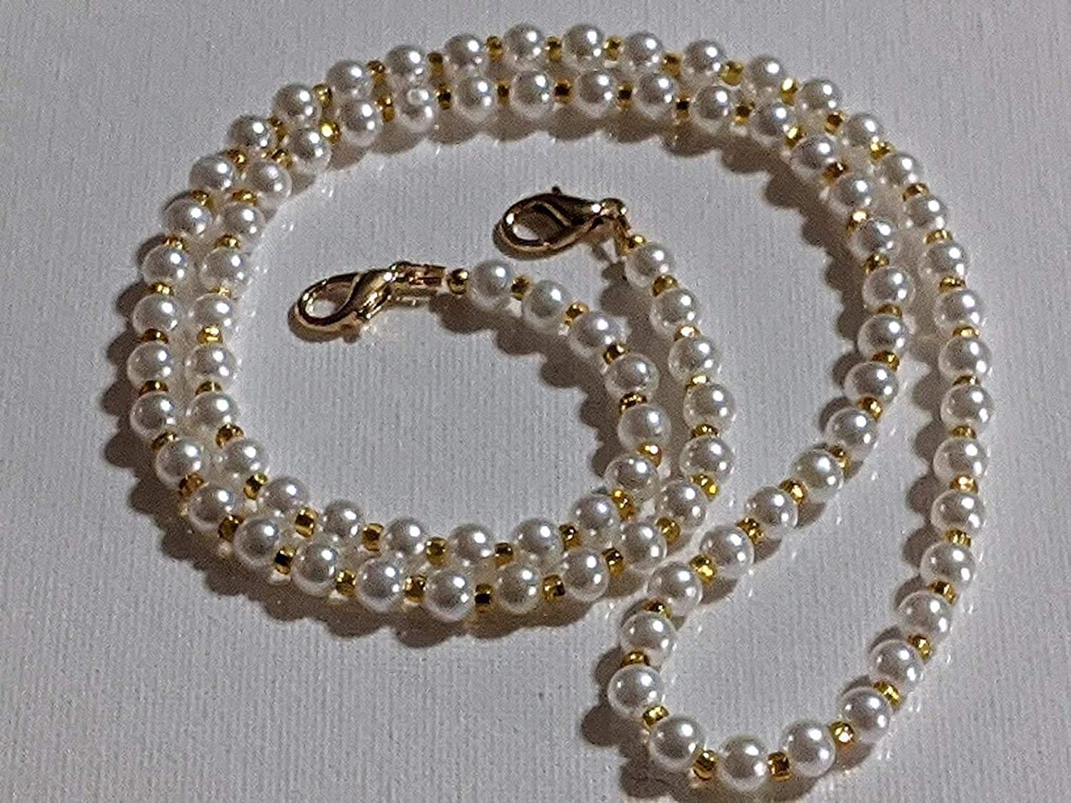 Mask Chain Face Mask Holder Chain Freshwater Pearl Eyeglasses Chain Sunglasses Chain for Women Girls Men