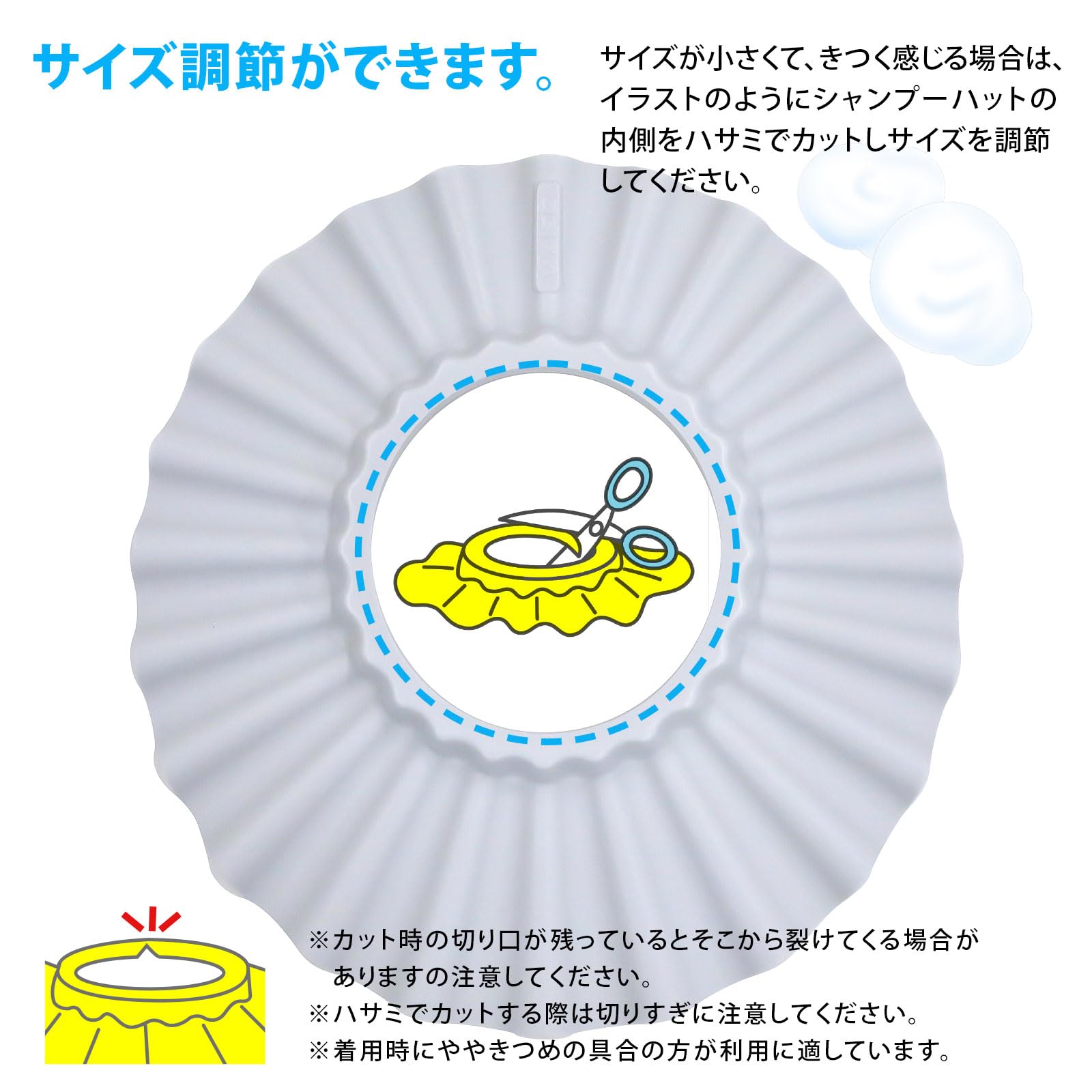 Amazon.co.jp: ワイズ(Waizu) シャンプーハット 大人用 グレー 周囲51