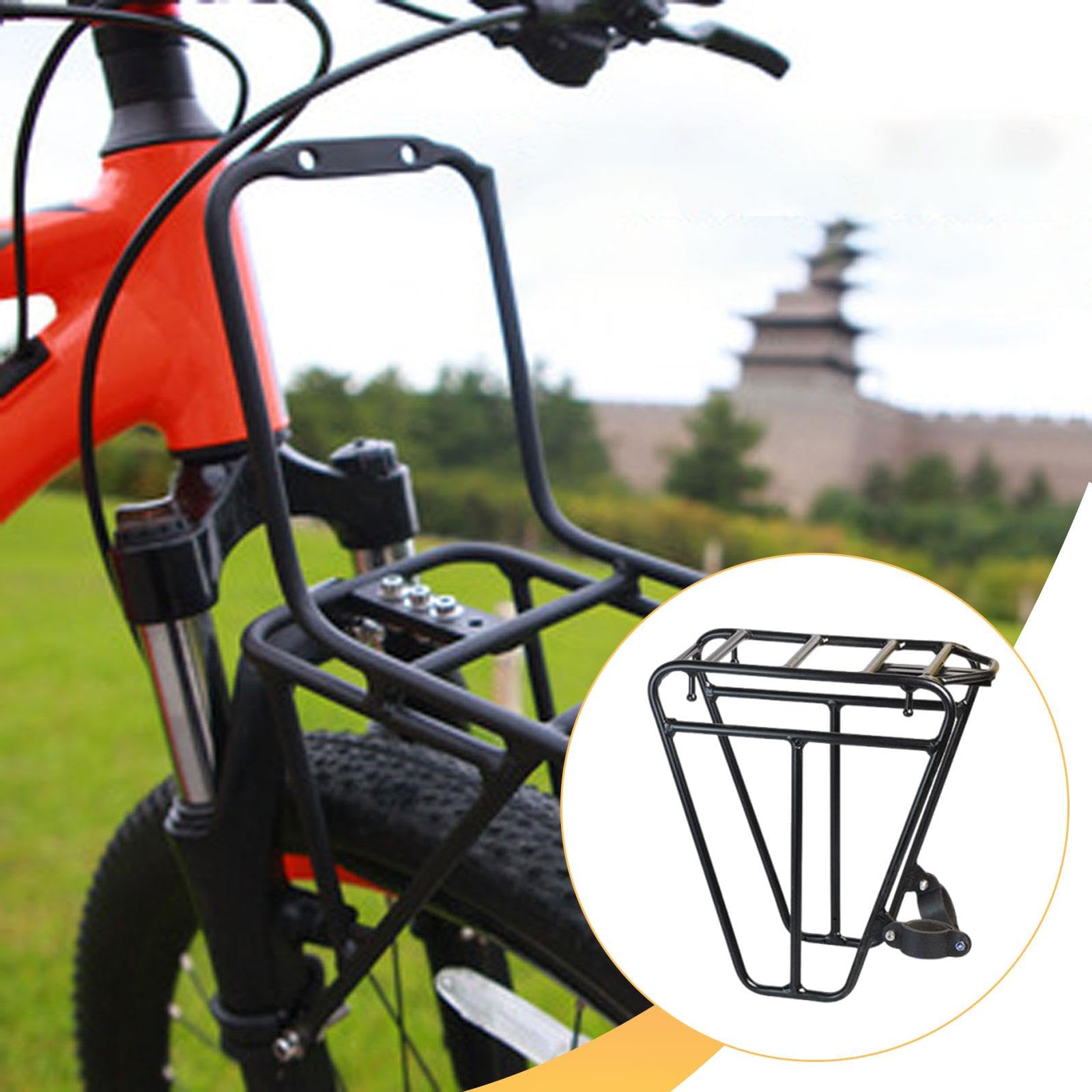 LOVIVER Porte-Bagages Avant de vélo, étagère à Bagages pour Sac, équipement de Transport, Sacoche Avant de vélo pour vélo de Route, équitation, Cyclisme