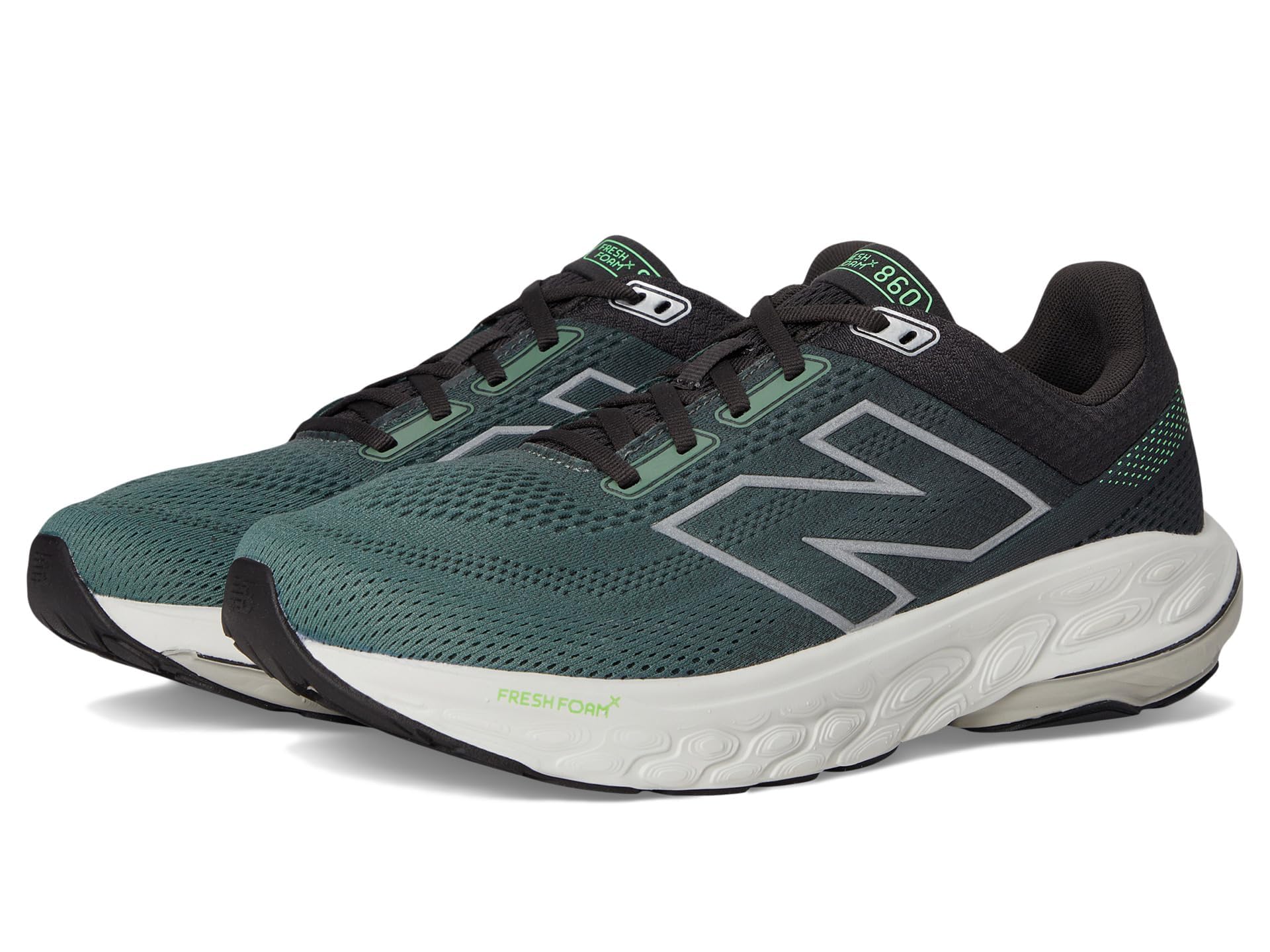 New Balance Fresh Foam X 860 V14 - Scarpe da corsa da uomo, Ginepro scuro/Cemento nero/Materia grigia, 50 EU