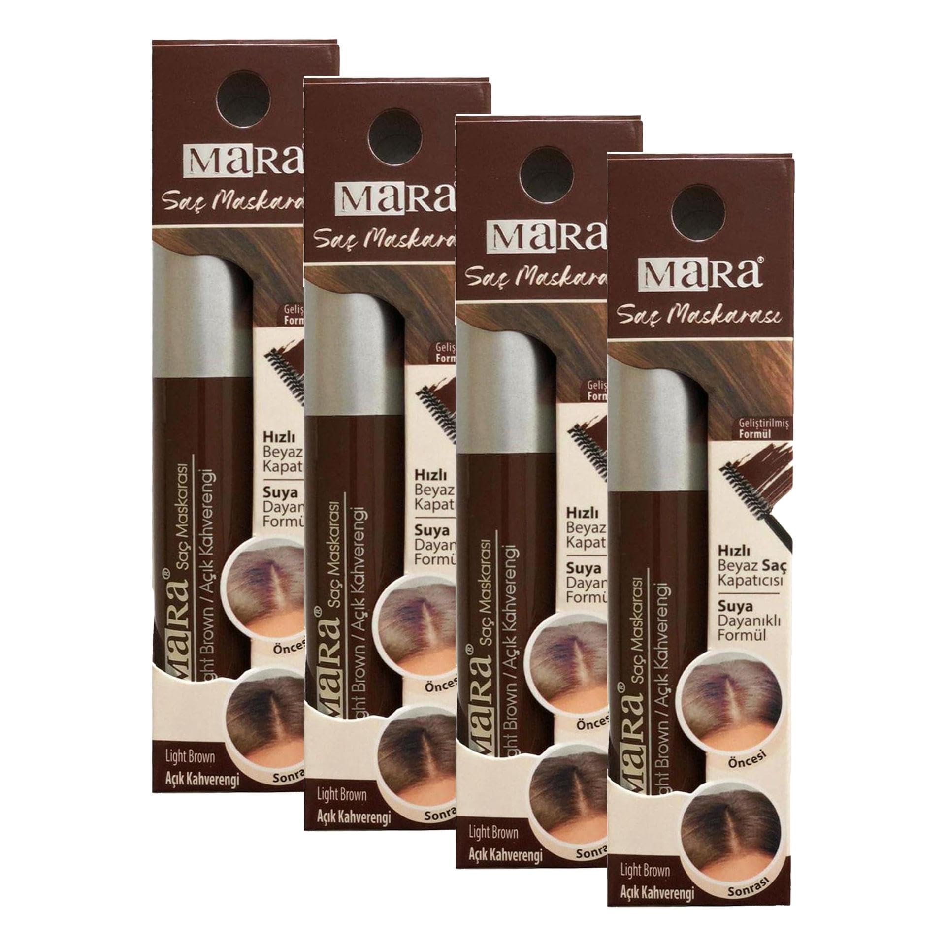 Mara Kozmetik Saç Maskarası Açık Kahve 1 Paket (1 x 250 g) (4 paketi)