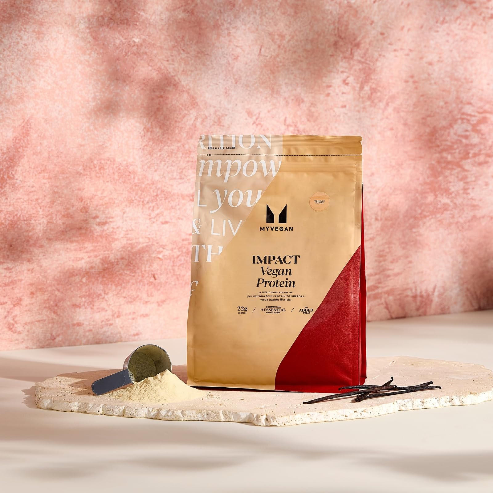 Myprotein Impact Vegan Protein, saveur vanille, 1 kg, 24 g de protéines végétales, 33 portions
