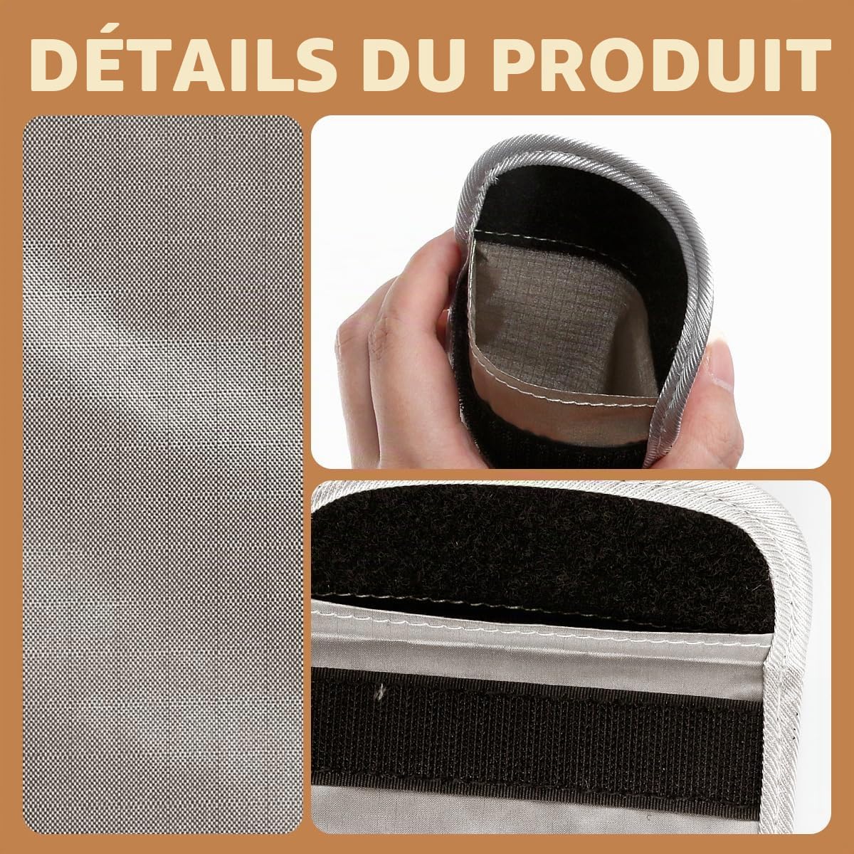 Faraday Lot de 2 pochettes compactes anti-électromagnétiques pour téléphone portable et bouclier de rayonnement, pochette de sécurité anti-EMP, protection de la vie privée pour un usage