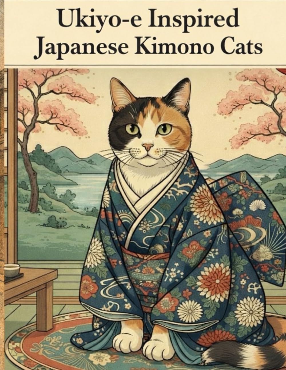 Ukiyo-e Inspired Japanese Kimono Cats: A Relaxing Adults Coloring Book Inspired by Traditional Japanese Art