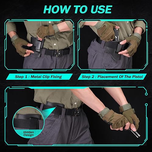 Miniatura 3 de CyberDyer Ultimate IWB Funda de piel para mano derecha para cinturones se adapta a la mayoría de partes J Frame 38 Revólver Ruger LCR Smith y Wesson