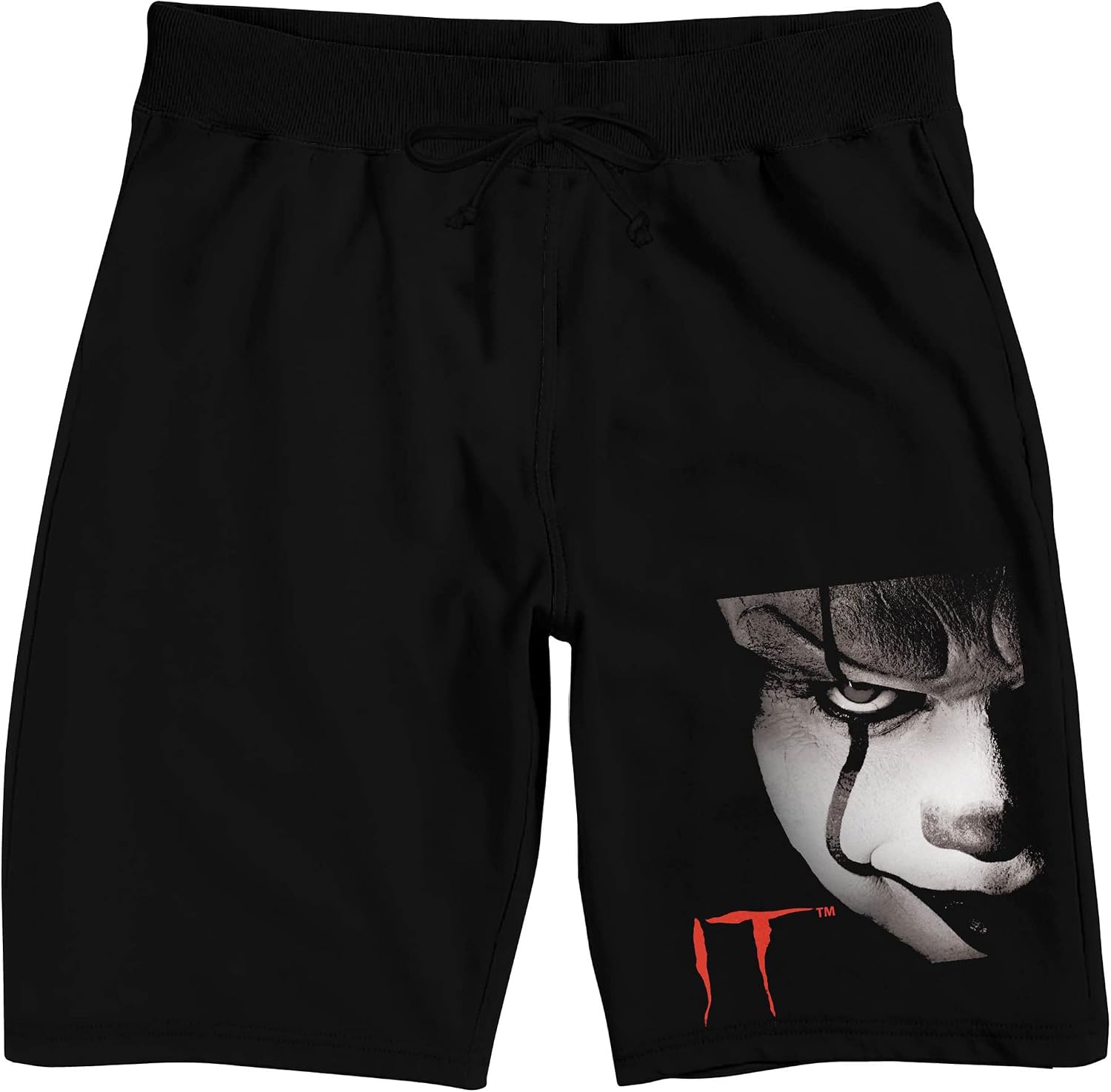 Bioworld Pennywise Face IT Movie Men's Black Sleep Pajama Shorts