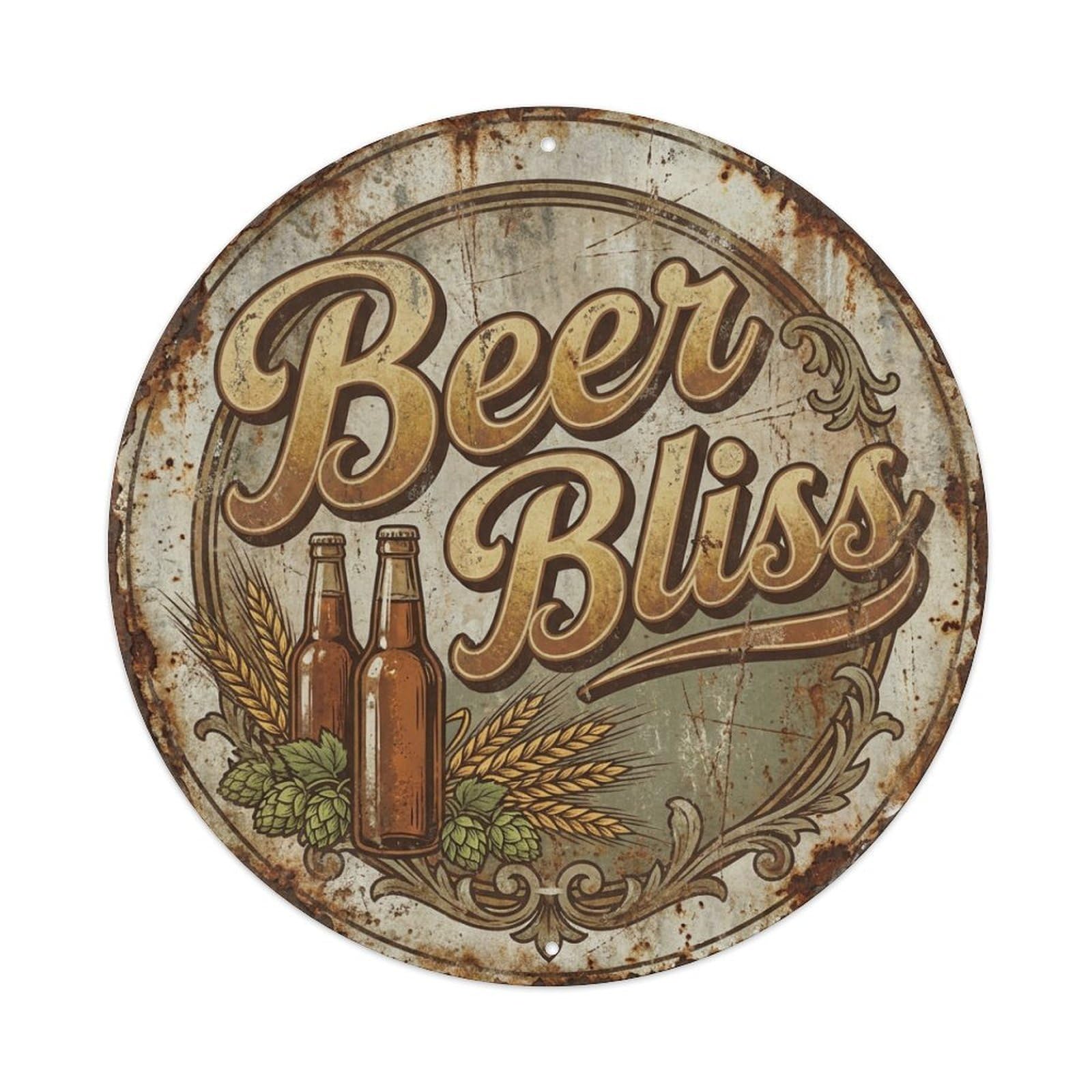 Fyrn Style Metal Tin Sign Vintage Beer Brewery Beer Bliss Retro Bar For Pub
