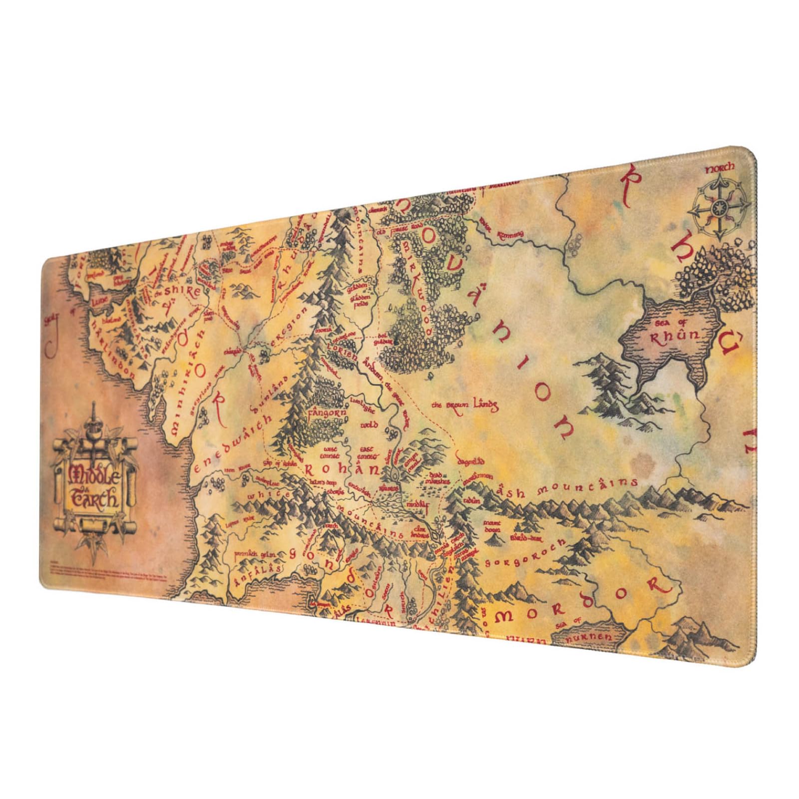 Grupo Erik XXL Mouse Pad - The Lord of the Rings Gifts | Gaming Desk Mat 31.5 x 13.8 inches, Non-Slip Rubber Keyboard & Mouse Mat Large | LOTR Gifts