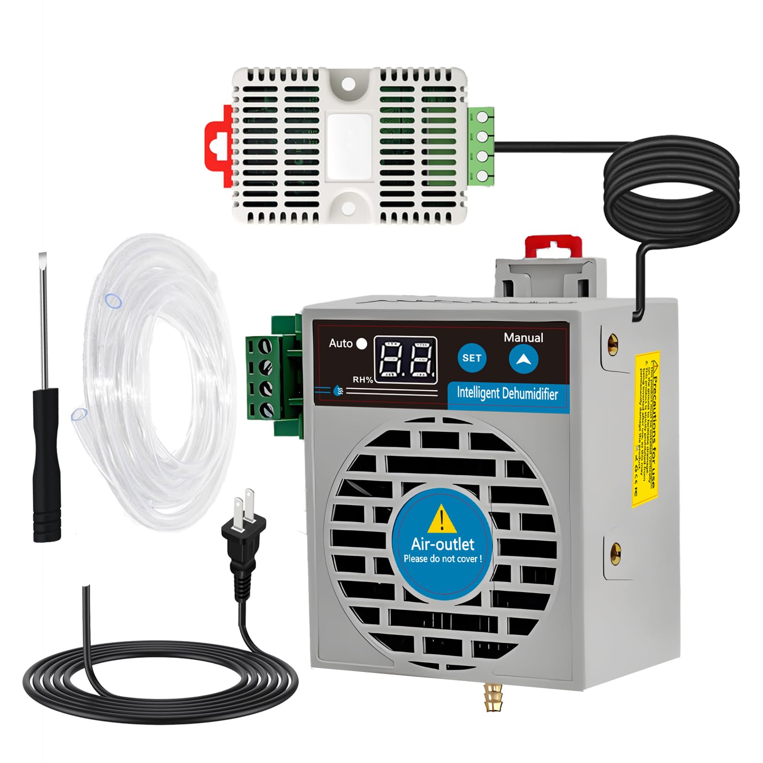 Auto Small Dehumidifier for Grow Tent/Electric Box/Storage Cabinet/Closet/Safes, Smart Dehumidification Kit Eliminates Moisture for Confined Space With Humidity Control, AC/DC 85-265V, Auto Shut Off-image-32