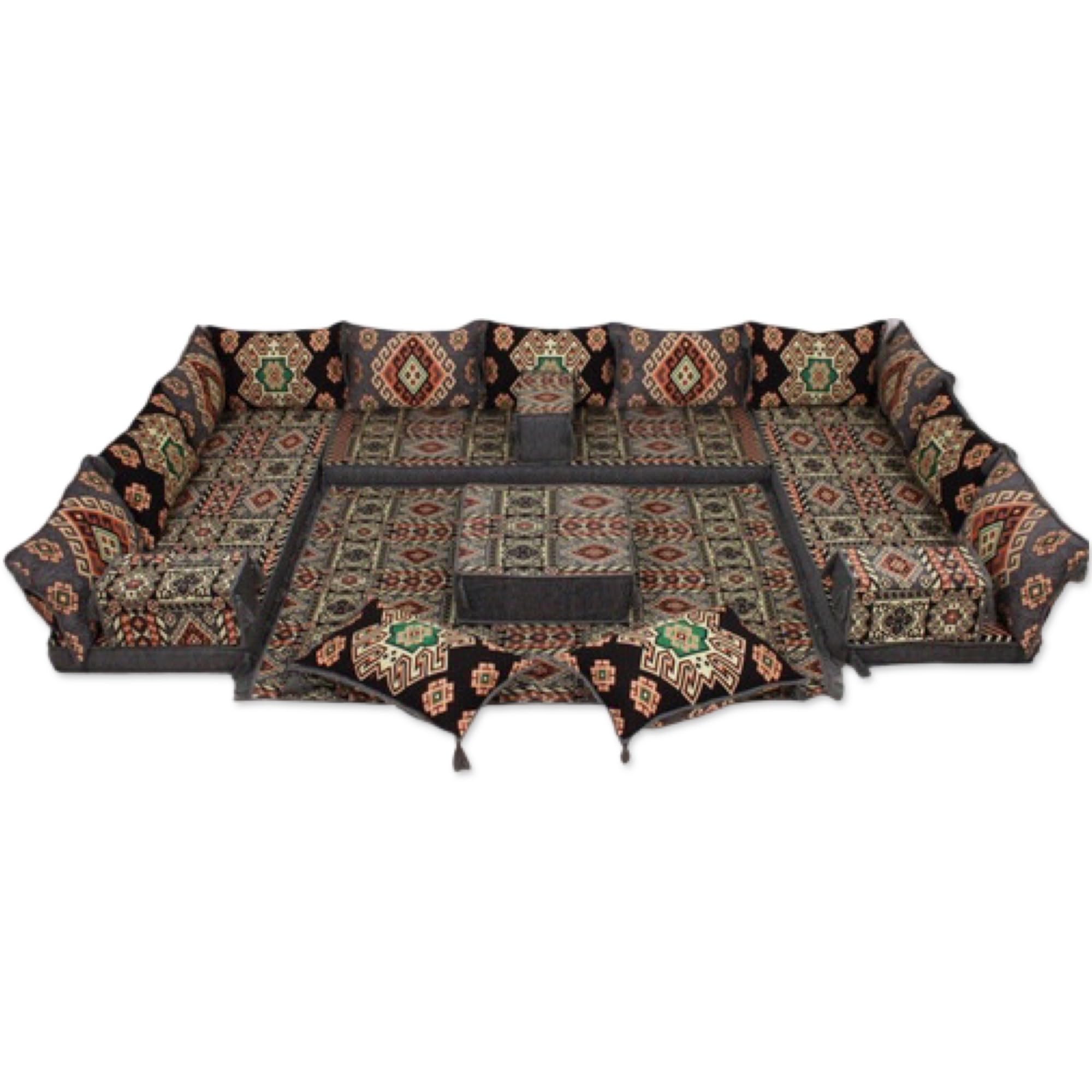 mysticalanatolia Arabic Floor Seating, Arabic Majlis Sofa Set, Arabic Couches, Balcony Patio Sofas
