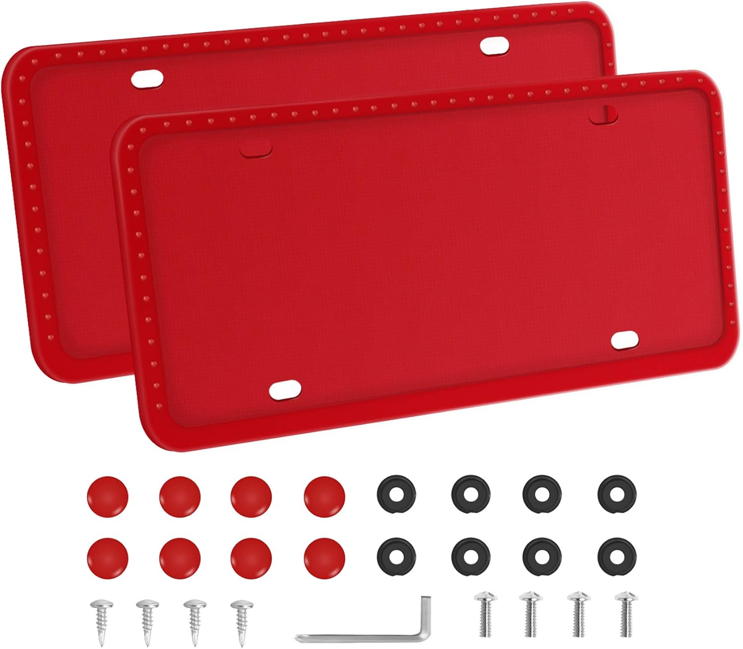 LivTee Silicone License Plate Frames Covers, 2 Pack