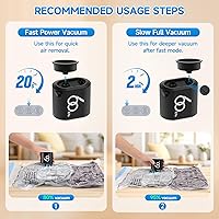 Vista 4 de Bomba eléctrica inalámbrica de 60 Kpa para bolsas de almacenamiento al vacío, bomba de aire eléctrica recargable de 3600 mAh para varias bolsas
