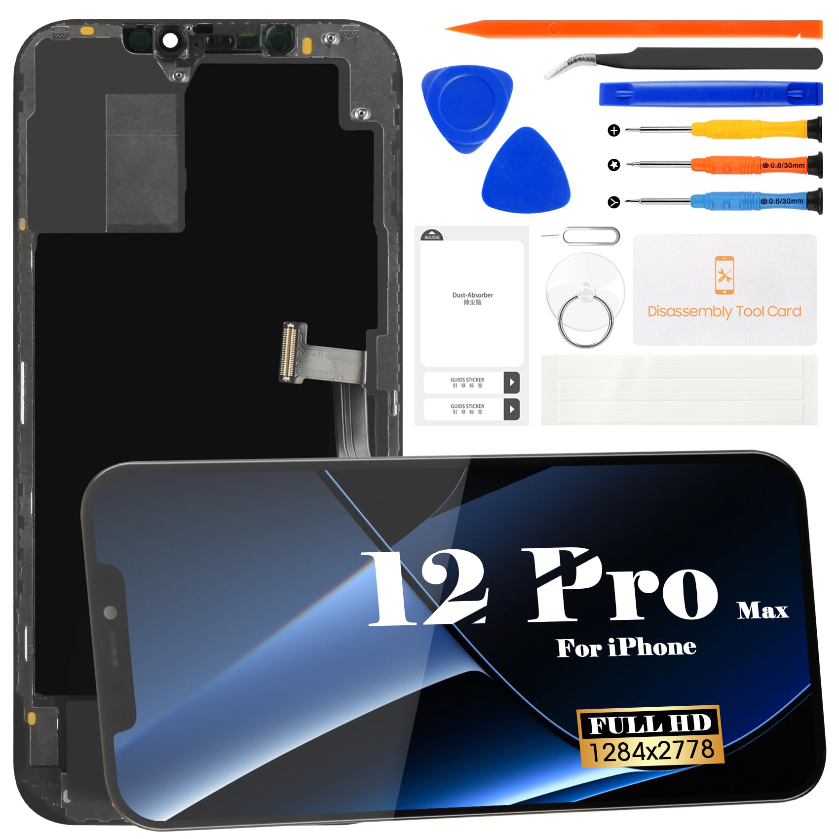 Amazon.com: for iPhone 12 Pro Max Screen Replacement A2411 3D
