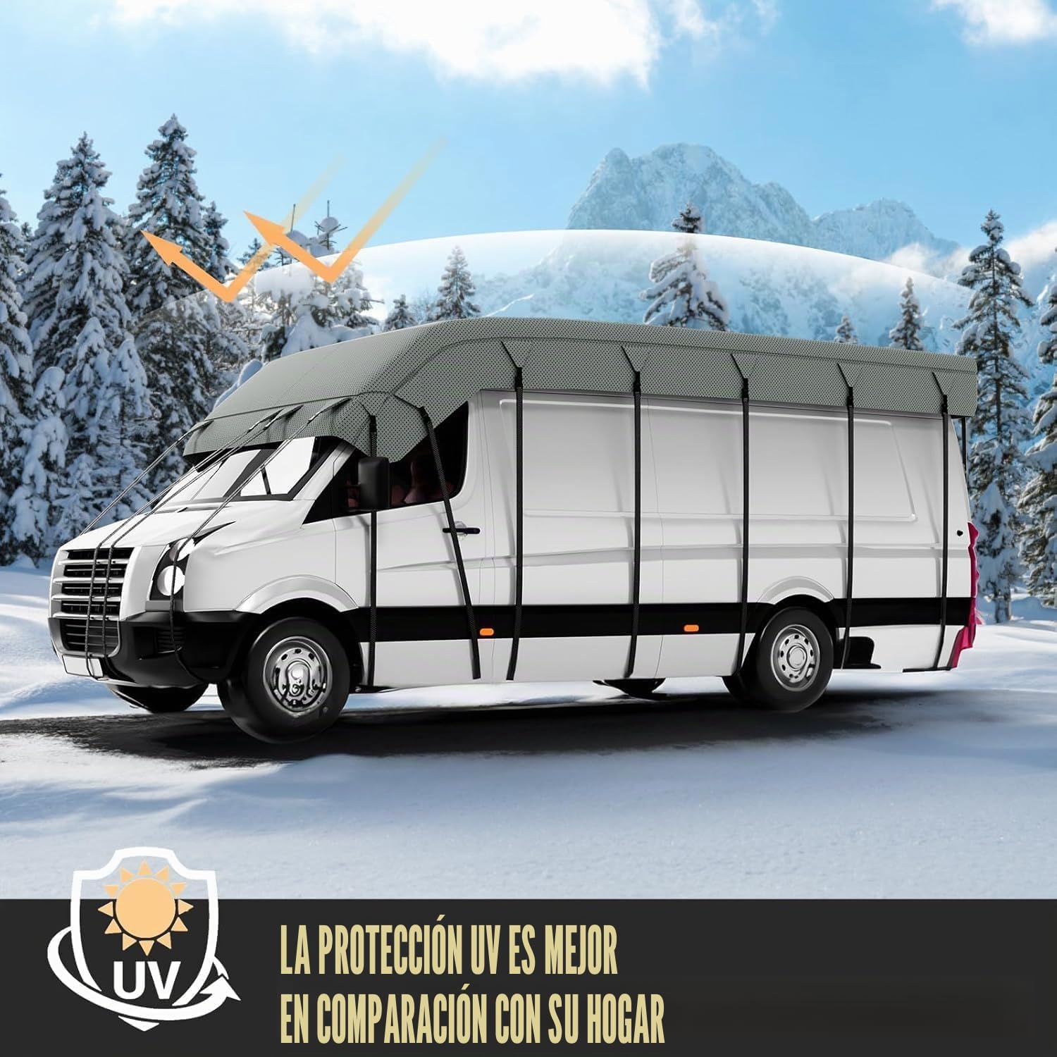 Lona para autocaravanas Lona autocaravanas Lona para Cubierta de Caravana Que Protege contra el Polvo y la Humedad|7 * 3M