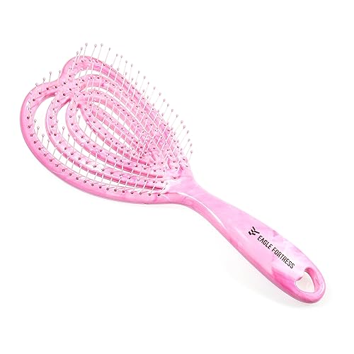 Miniatura 1 de Cepillo de pelo curvado ventilado, cepillo de paleta desenredante para un secado más rápido, cepillo para cabello rizado, grueso y liso, seca y