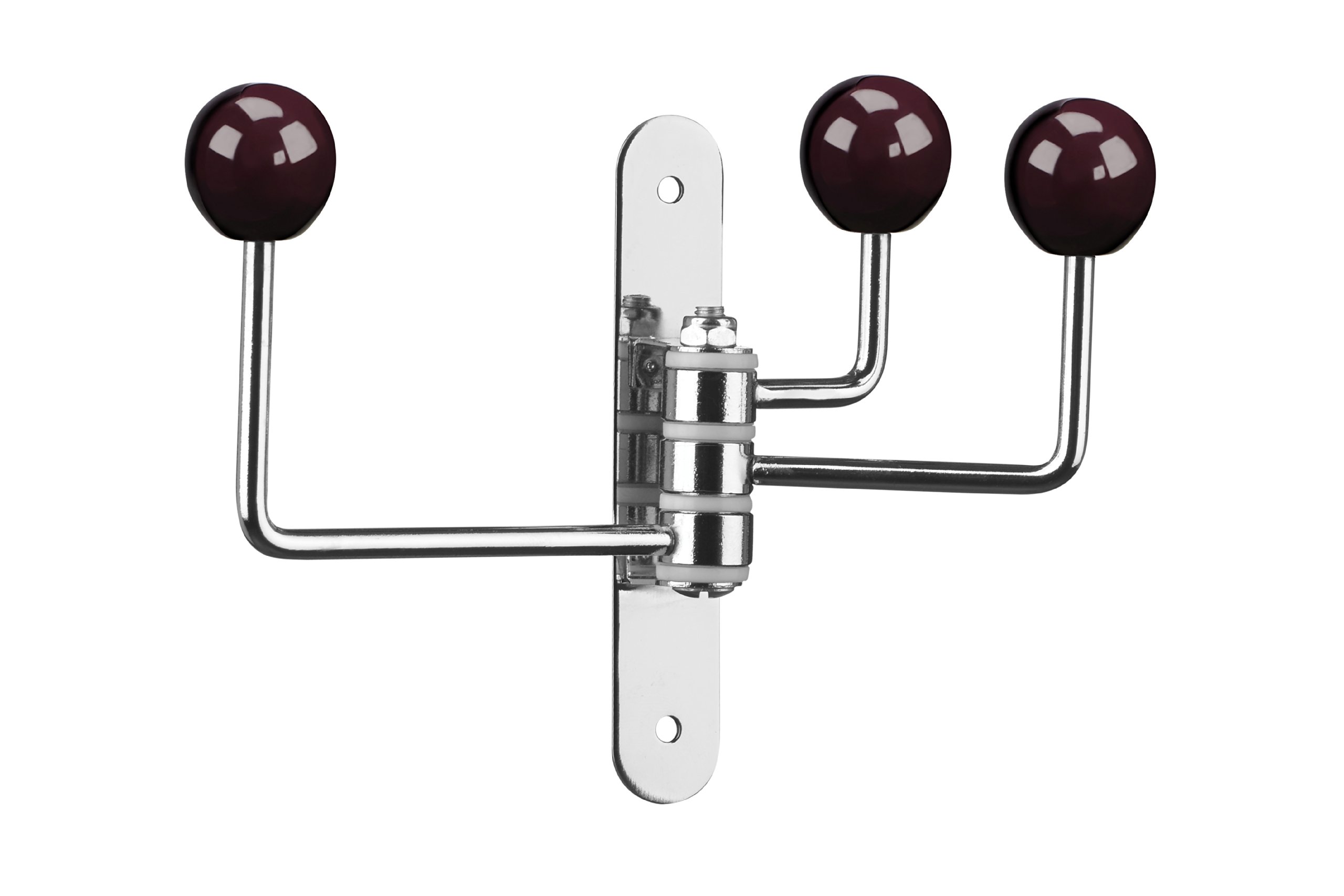 Orsina Purple Ceramic Balls 3 Hook Wall Hanger from B&Q