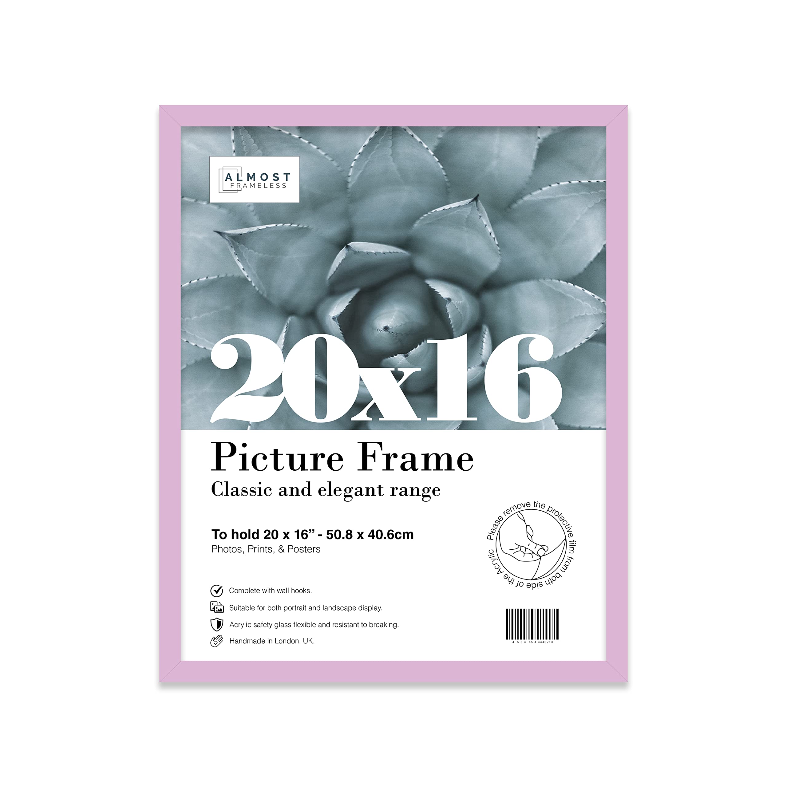 20x16 Inch Lilac Photo Frame Wall Mountable Picture Frame Standard Photograph Size, 20" X 16" (51 X 41cm)