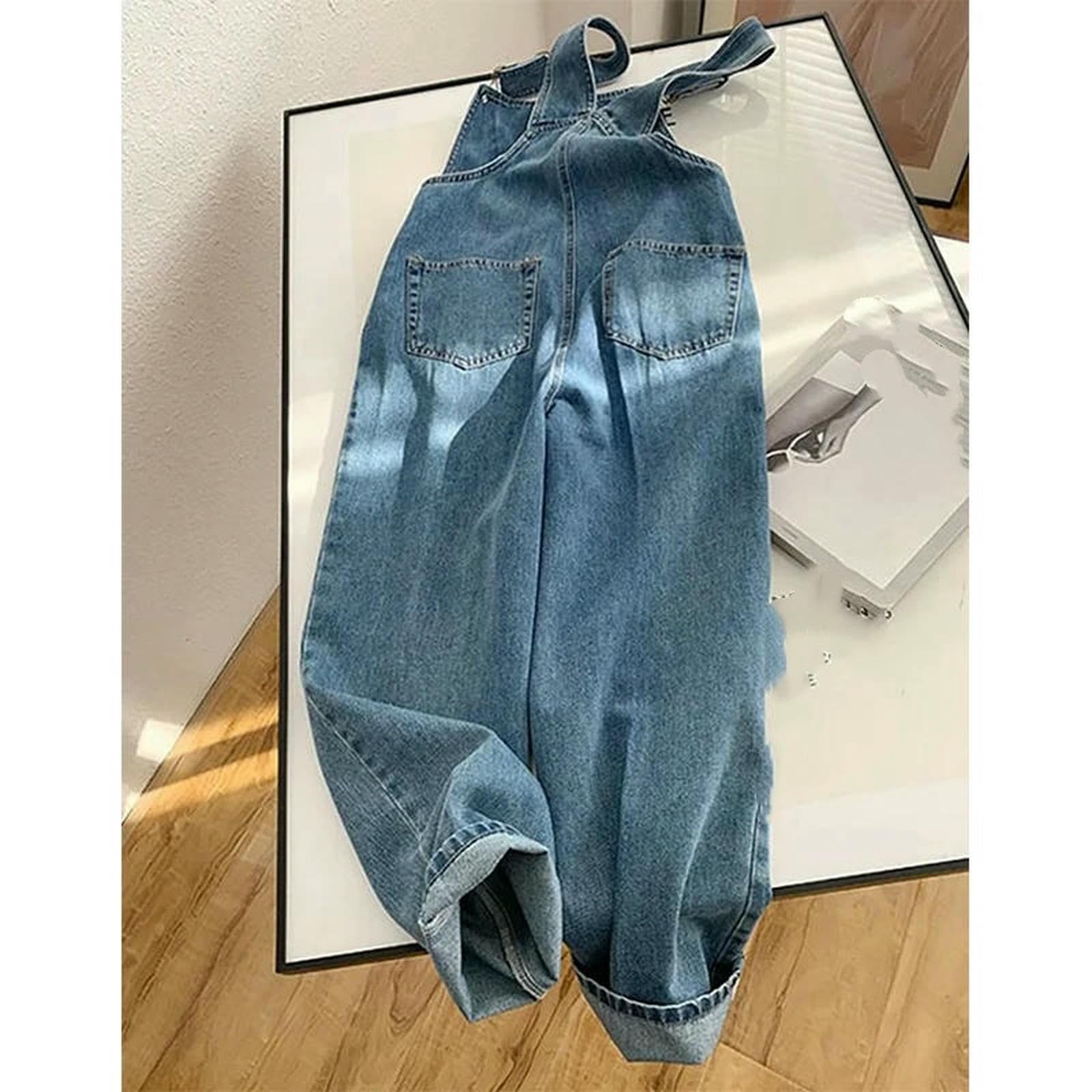 Mono De Verano Mono Holgado, Informal Y Versátil De Estilo Retro Urbano para Mujer De Tallas Grandes
