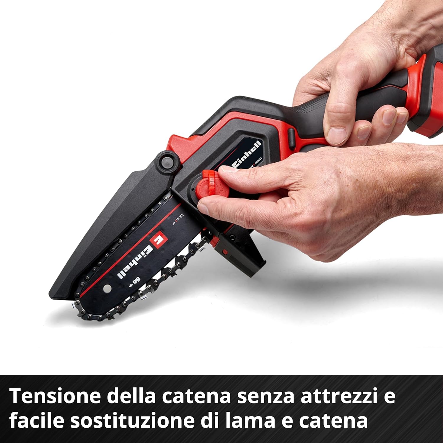 Einhell Motosega a batteria GE-PS 18/15 Li Bag Kit Power X-Change (18 V, Brushless, lunghezza di taglio 12,5 cm, con batteria 2,5 Ah, caricabatteria, catena di ricambio, Einhell Bag 45/29)
