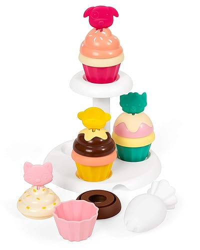 Skip Hop Juego de alimentos zoológico para ordenar y apilar cupcakes