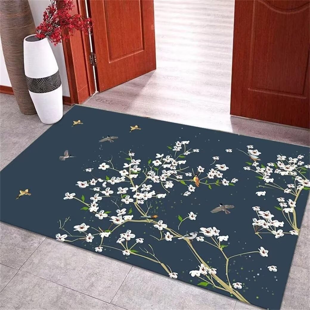 Tapis chambre bleu marine lavable 200x300cm pour éliminer les taches facilement