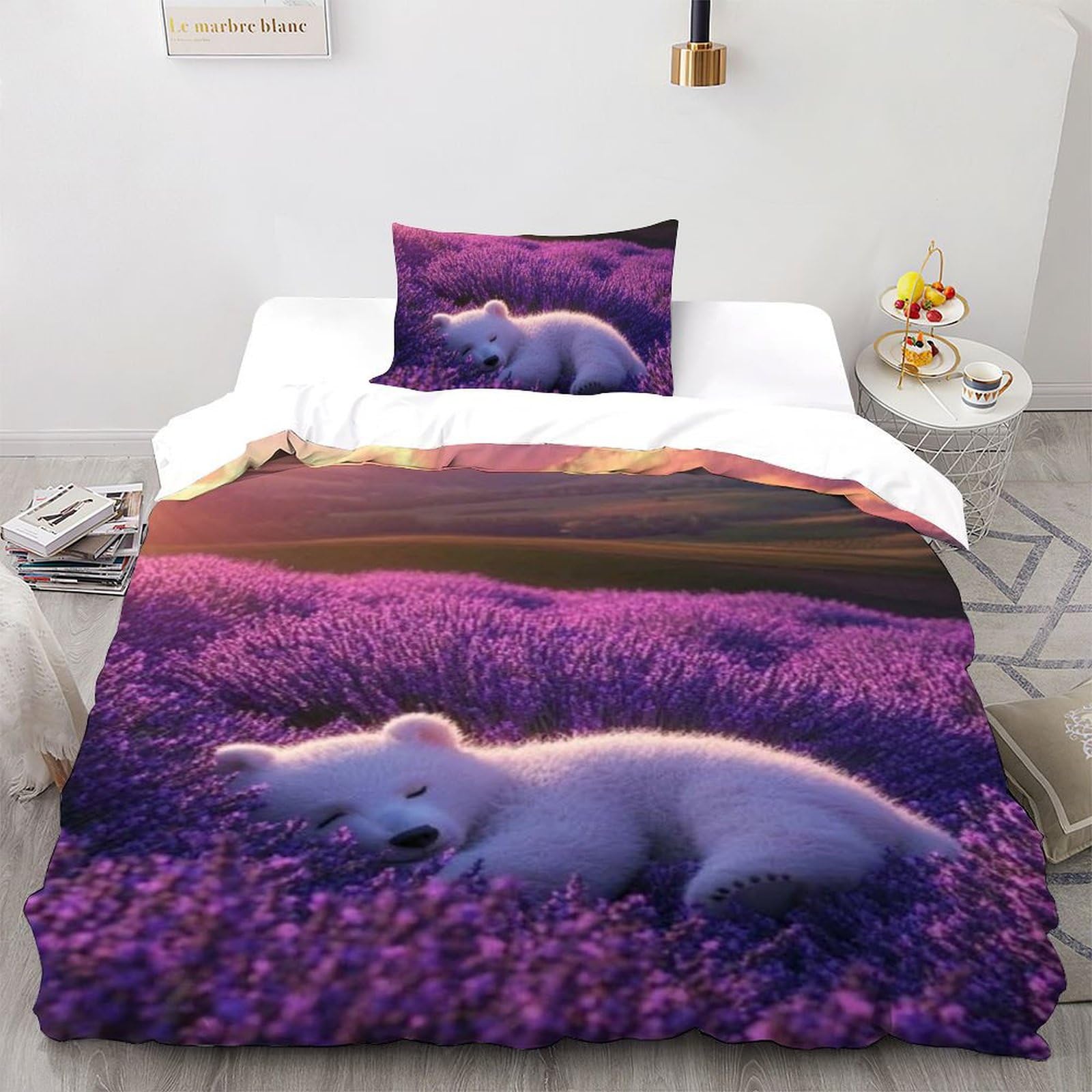 Parure de lit chiots de prairie 135x200cm le cadeau d'anniversaire idéal pour enfant