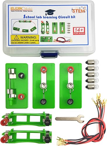 Miniatura 1 de EUDAX Kit de circuito de aprendizaje de laboratorio de ciencias de física, juego de experimentos de electricidad, circuitos de construcción para