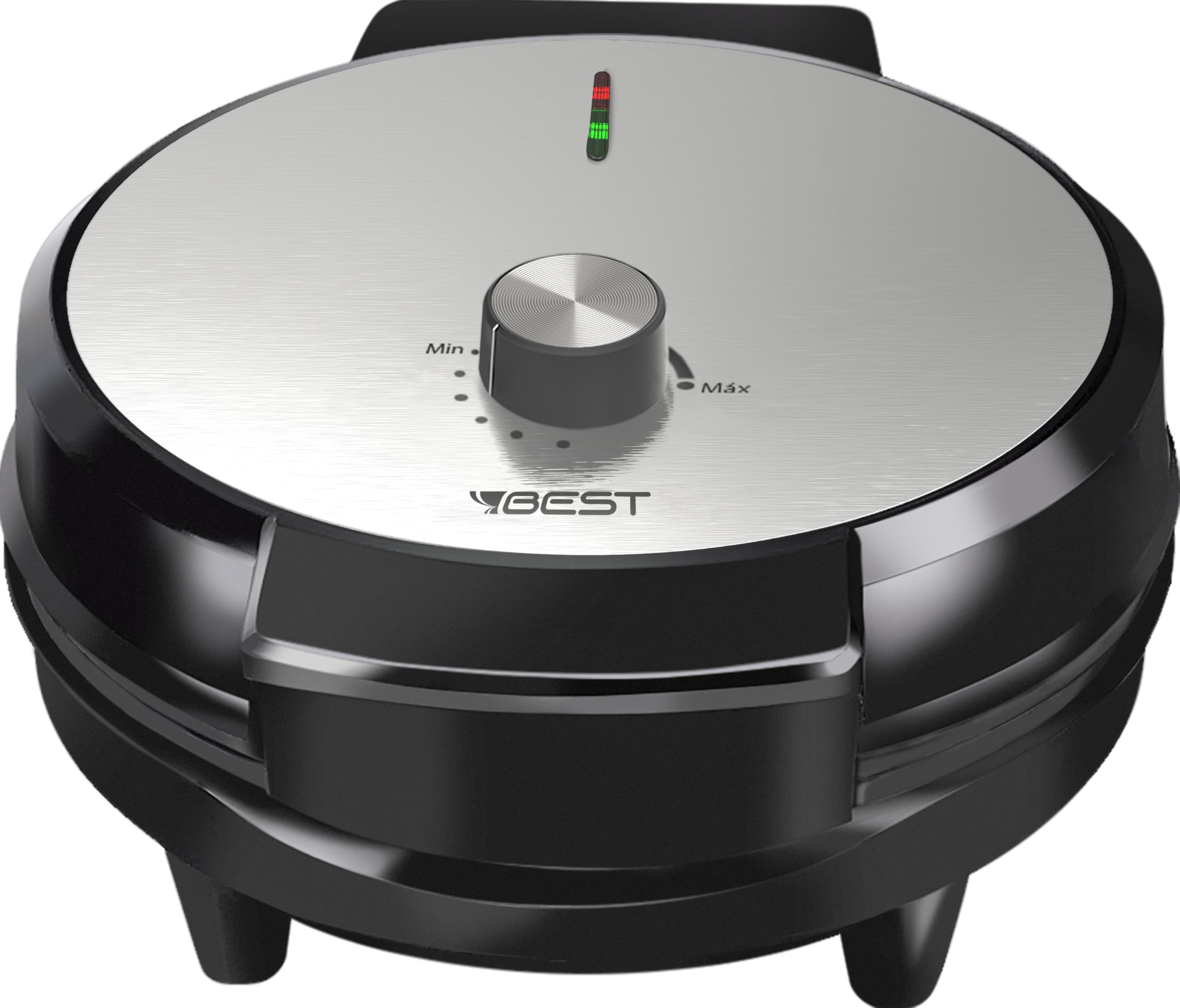 BEST Máquina de Waffles, 4 Mini Waffles, Preto e Metálico, 1000W, 220V
