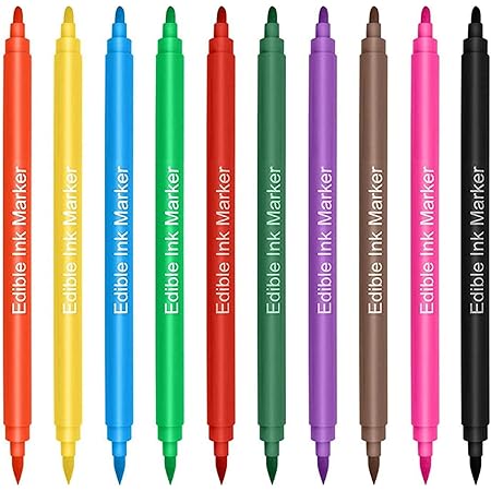 Amazon Co Jp フードペン7色セット 着色料 食用色素 フォンダンビスケットケーキベーキング素材顔料ペンフック線画カラーライティングトに カラーペン お菓子 料理 ボックス 文房具 オフィス用品