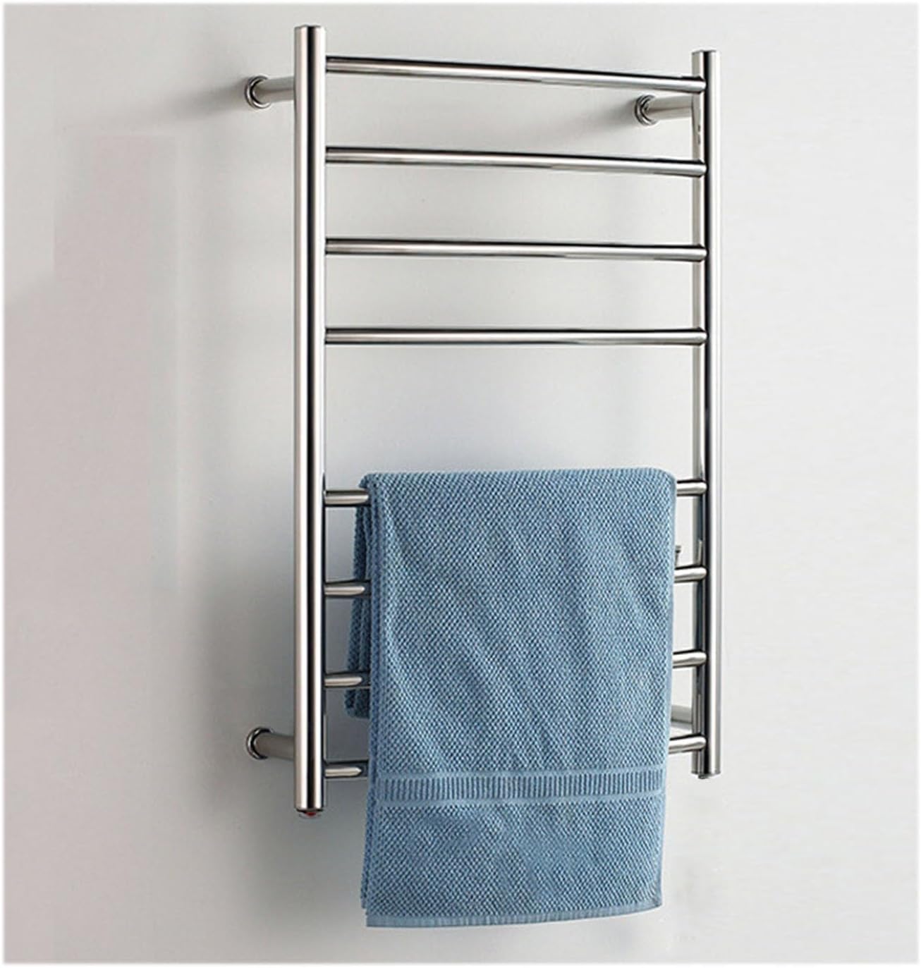 Electric Towel Racks with Thermostatic,Stainless Steel Towel Warmers for Bathroom,Wall Mounted Radiator Bathroom Accessories,Silver,Plug in Right,Silver-Hard Wired