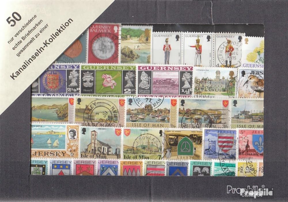 United Kingdom 50 various stamps channel islands (Stamps for collectors)