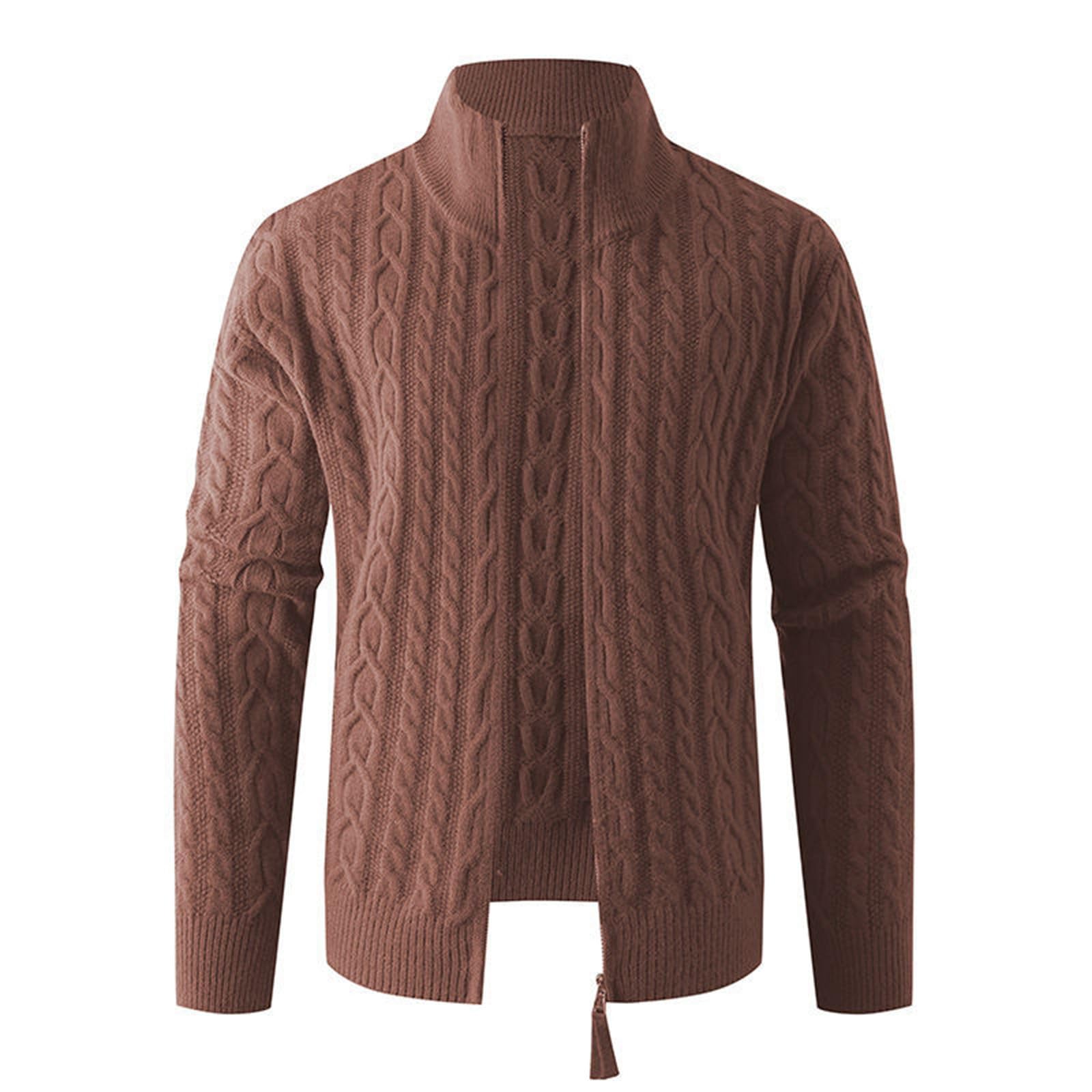Cappotto Uomo con Collo a Scialle Cardigan Maglia Pesante Giacca Invernale Calda Foderata Pile Casual Lunghe Maniche Bottoni