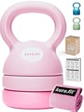 Adjustable Kettlebell | 5 lb - 12 lb | Kettlebell Weights Set for Home Gym | Full-Body Workouts, Strength Training, Weight Loss | Fabric Booty Band | Beginners & Women