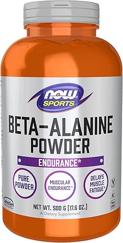 NOW Foods Sports Nutrition, Beta-Alanine Pure Powder 2,000 mg, Muscular Endurance*, 500 Grams