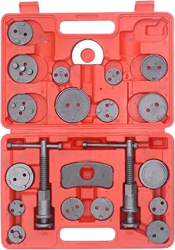 Brake Caliper Rewind Tool, 22 Pcs Universal Disc Brake Caliper Tool Set Brake Pad Replacement Rewind Wind Back Tool Kit for Car
