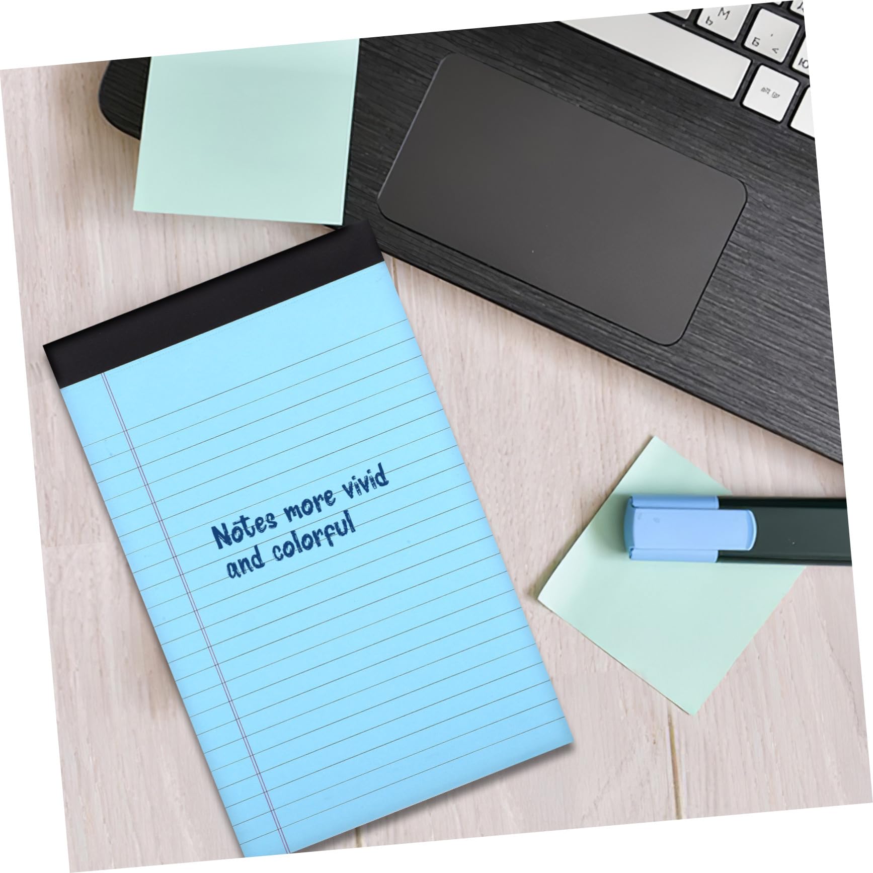 10 Stück-Pack Schreibtisch Notizblock mit Farbigem Linierten Papier 50 Blatt pro Block Glattes für Büro und Unterwegs