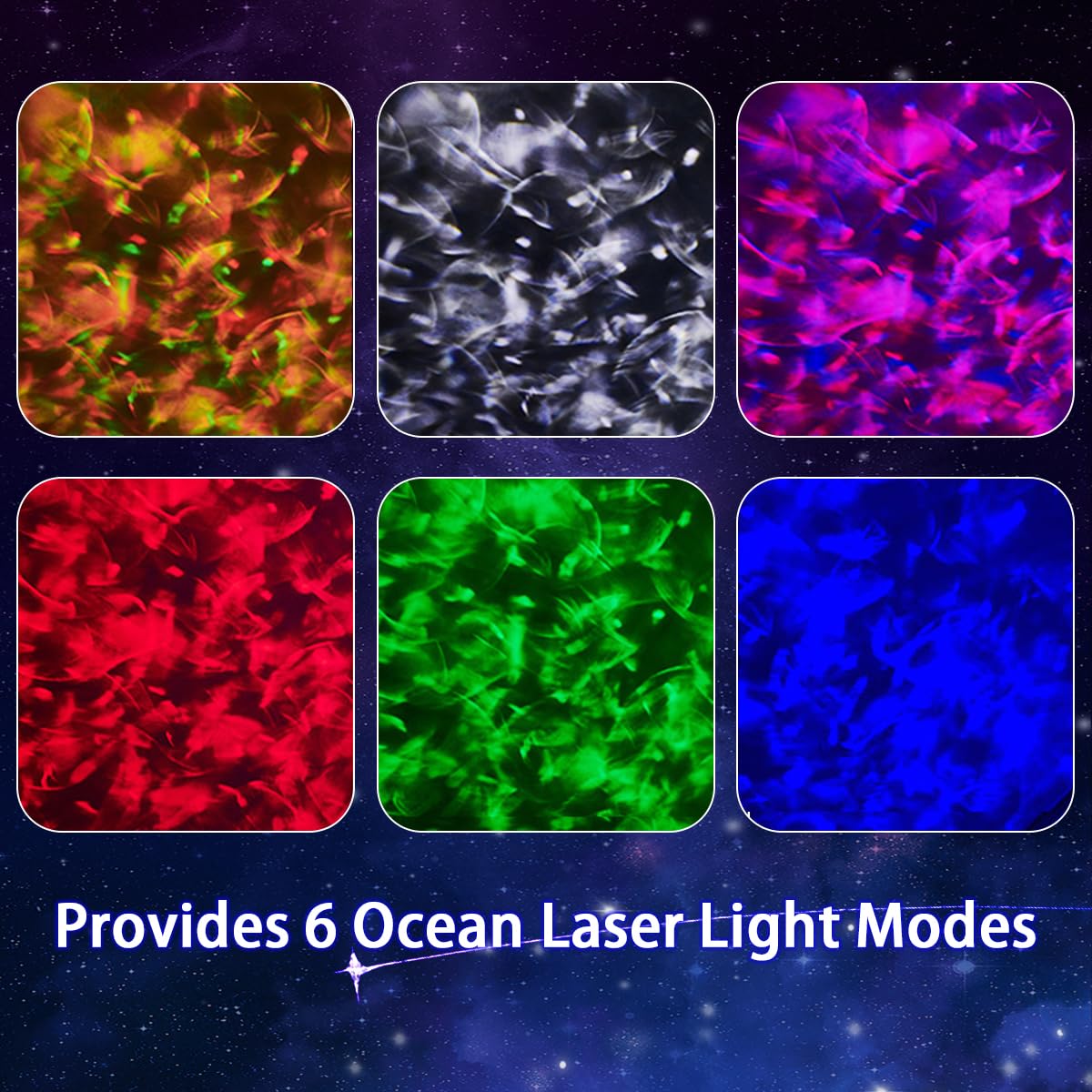 Ocean Star Sky Night Light Projector for Kid, Constellation Galaxy Projector, 360 Degree Rotating Nebula Starry Projection Lamp