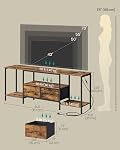 SONGMICS BELLAH Collection - TV Stand avec des sorties de puissance et des lumières, Console multimédia de Entertainment Center pour les téléviseurs jusqu'à 178 cm, Salon, Étagères, Tiroirs, Industriel, Rustique Brown ULGS420K101