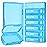 PULIV Weekly Pill Organizer with Large Capacity, Dual Protection Pill Box 7 Day, Arthritis Friendly Pill Case Easy to Open, Medicine Organizer for Vitamins, Medications, Fish Oils, Supplements (Blue)