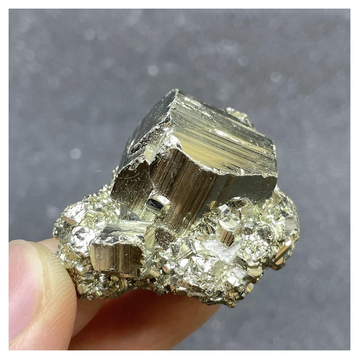 Cristal de Pyrite Naturelle brute de 62g pour décoration d'intérieur et collection de minéraux