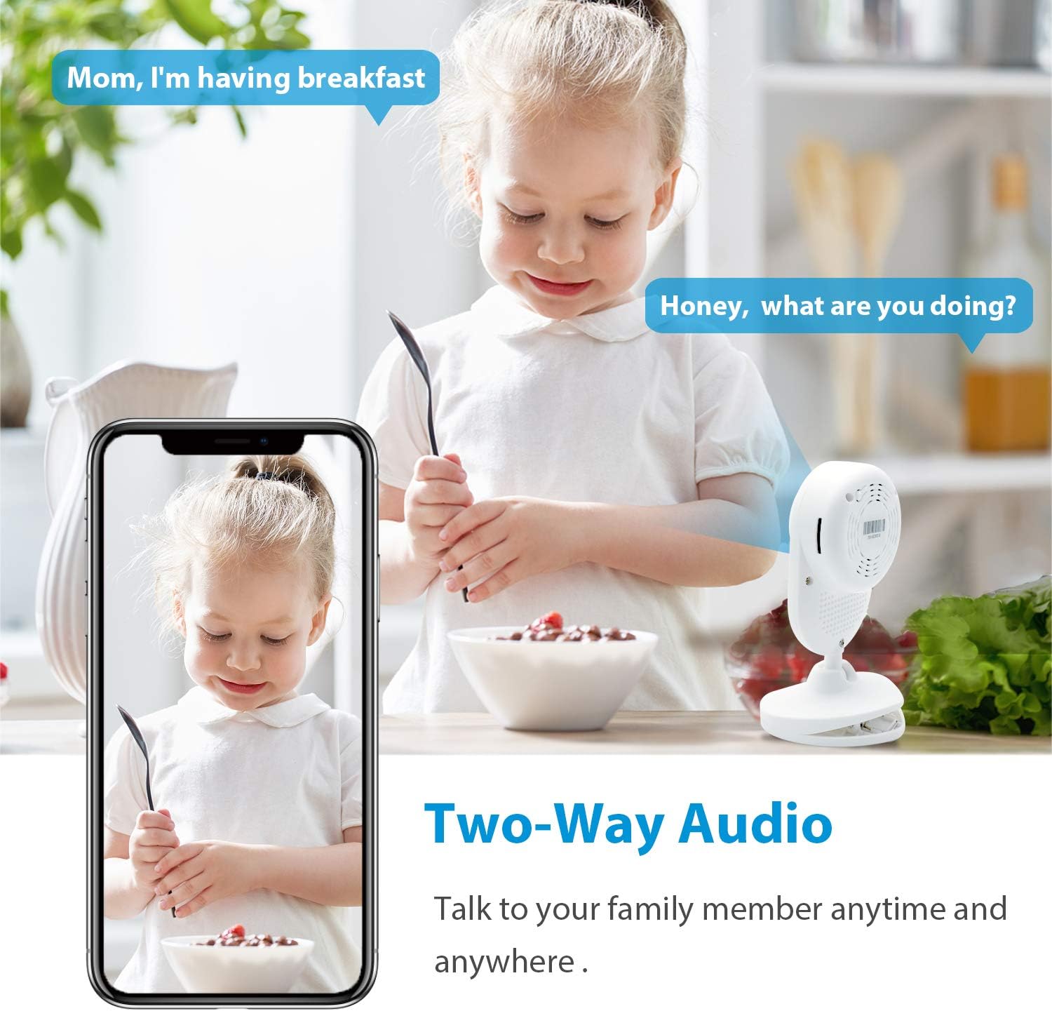 Two-Way Audio feature of NGTeco Baby Monitor