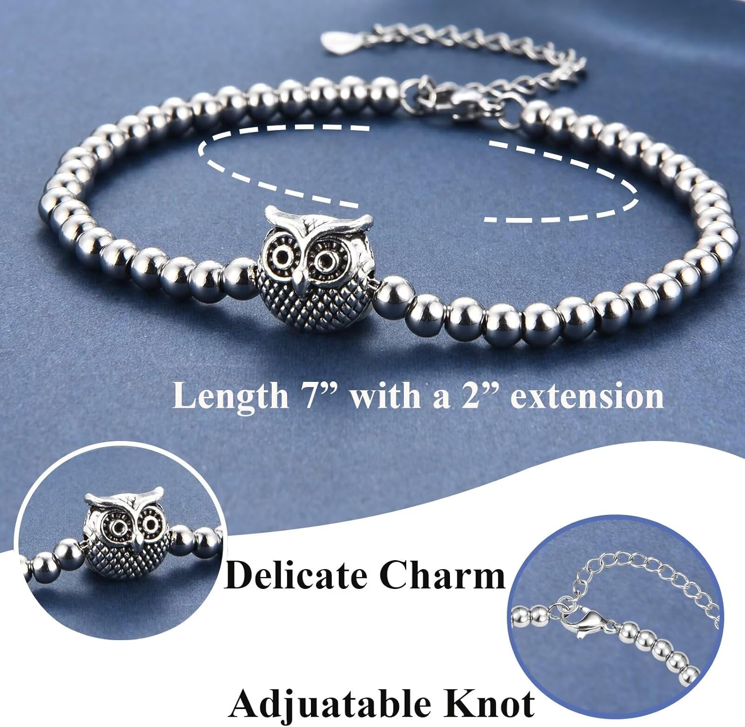 Owl Gifts for Women Lucky Owls Bracelets for Her Jewelry Gift for Birthday, Christmas, Thanksgiving - Image 5