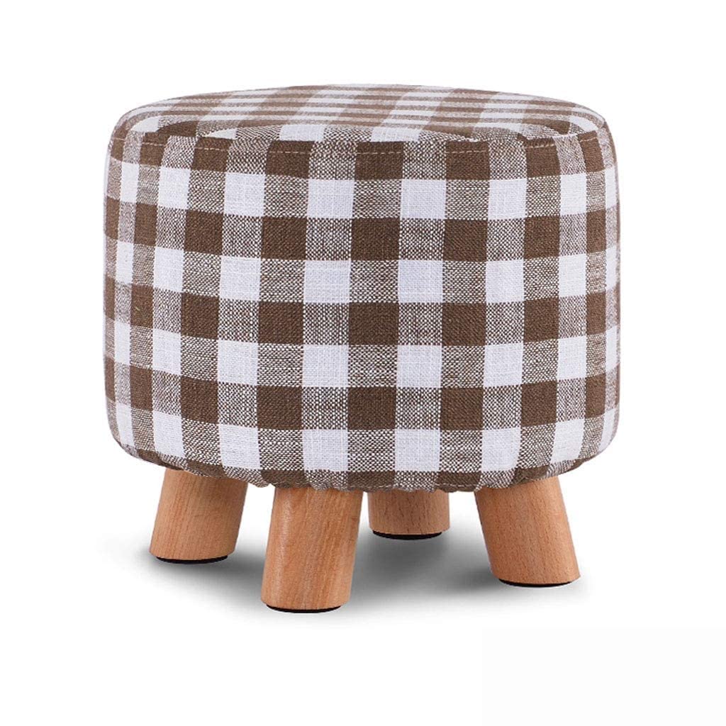 Tabouret de Vanité et Repose-Pieds Rembourré avec Pieds en Bois Décoratifs G