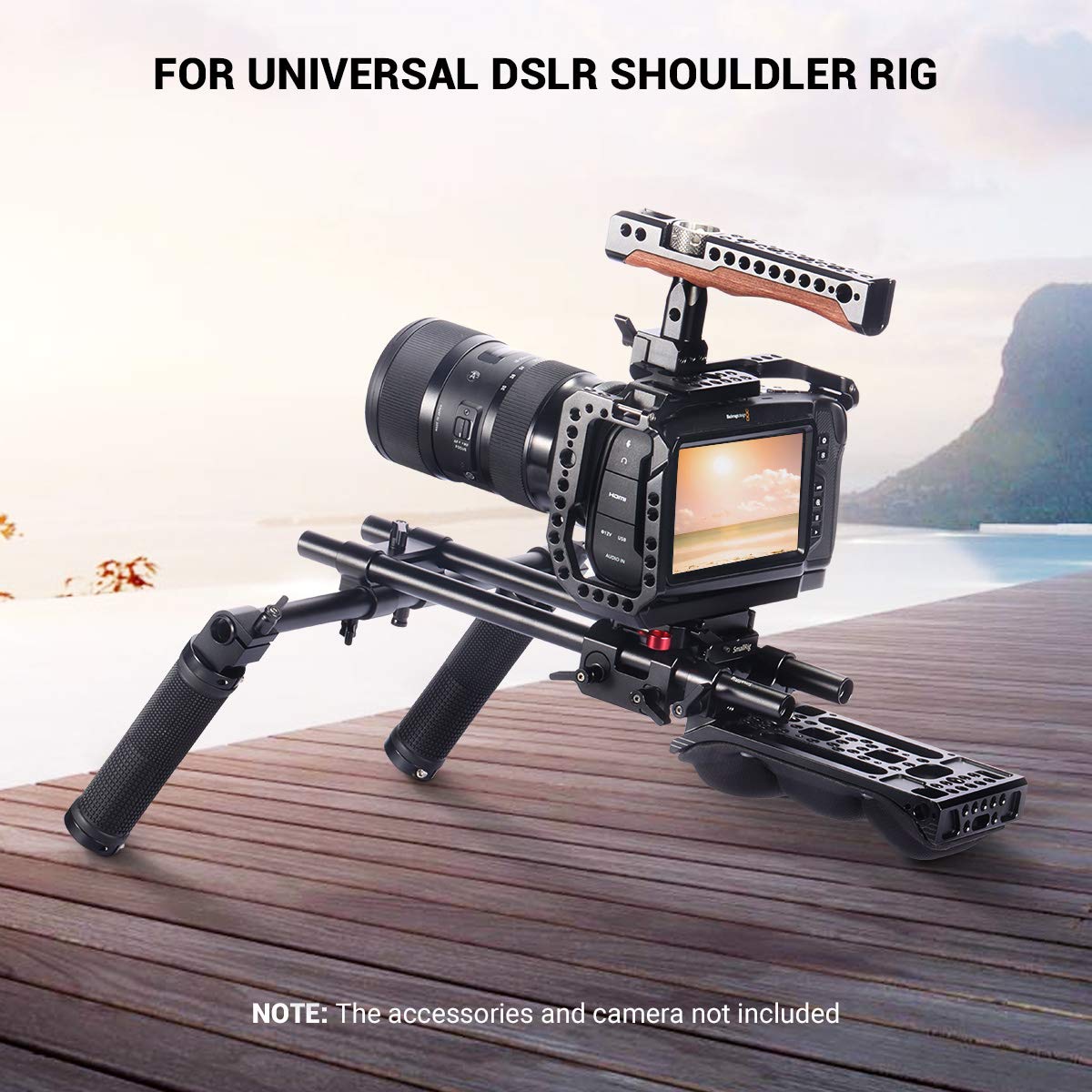 SMALLRIG Schulterpolster mit 15mm Rail Clamp und Threaded Holes für Run-and-Gun-Shooting - 2077