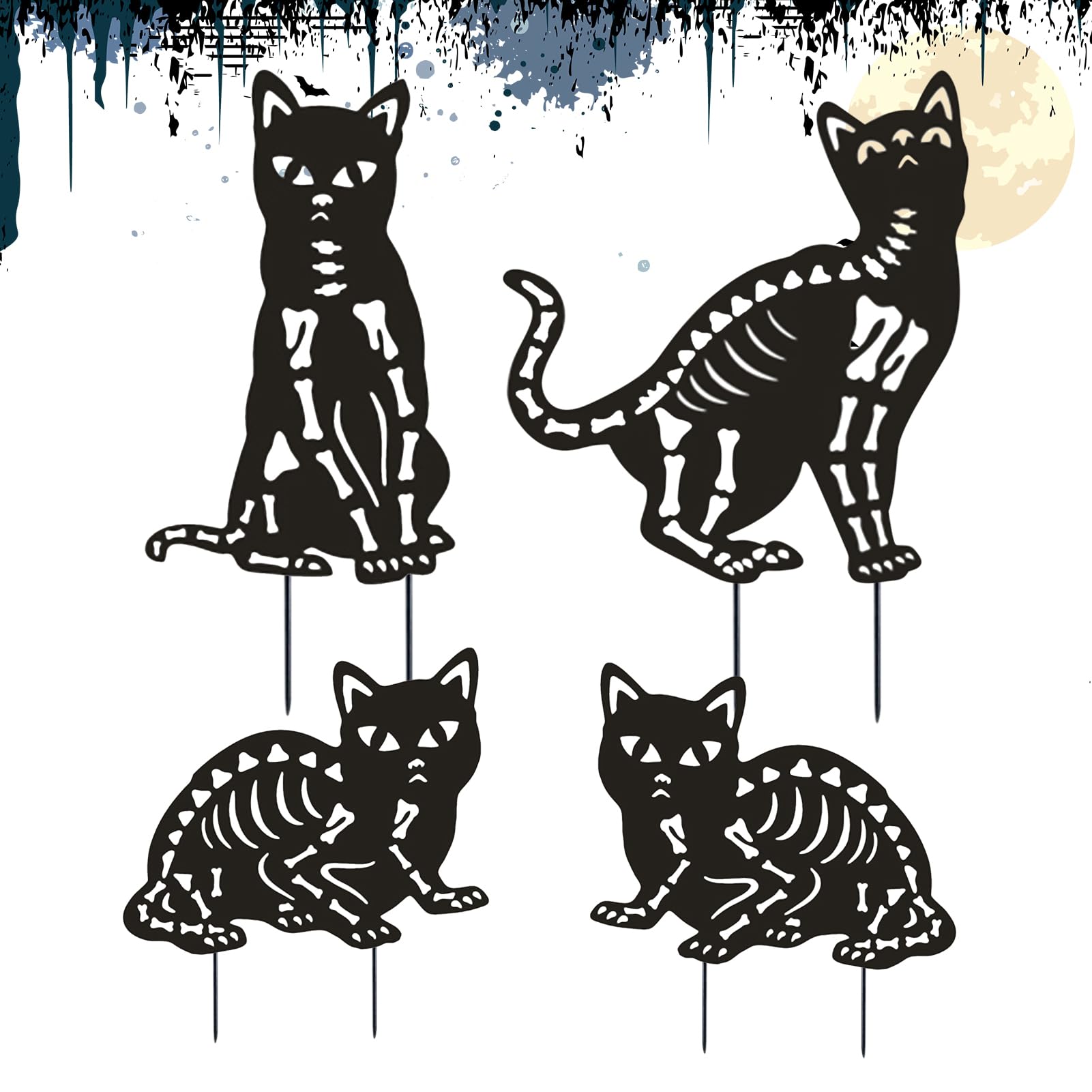 Piquets de jardin chat en métal pour sublimer vos massifs et pelouses