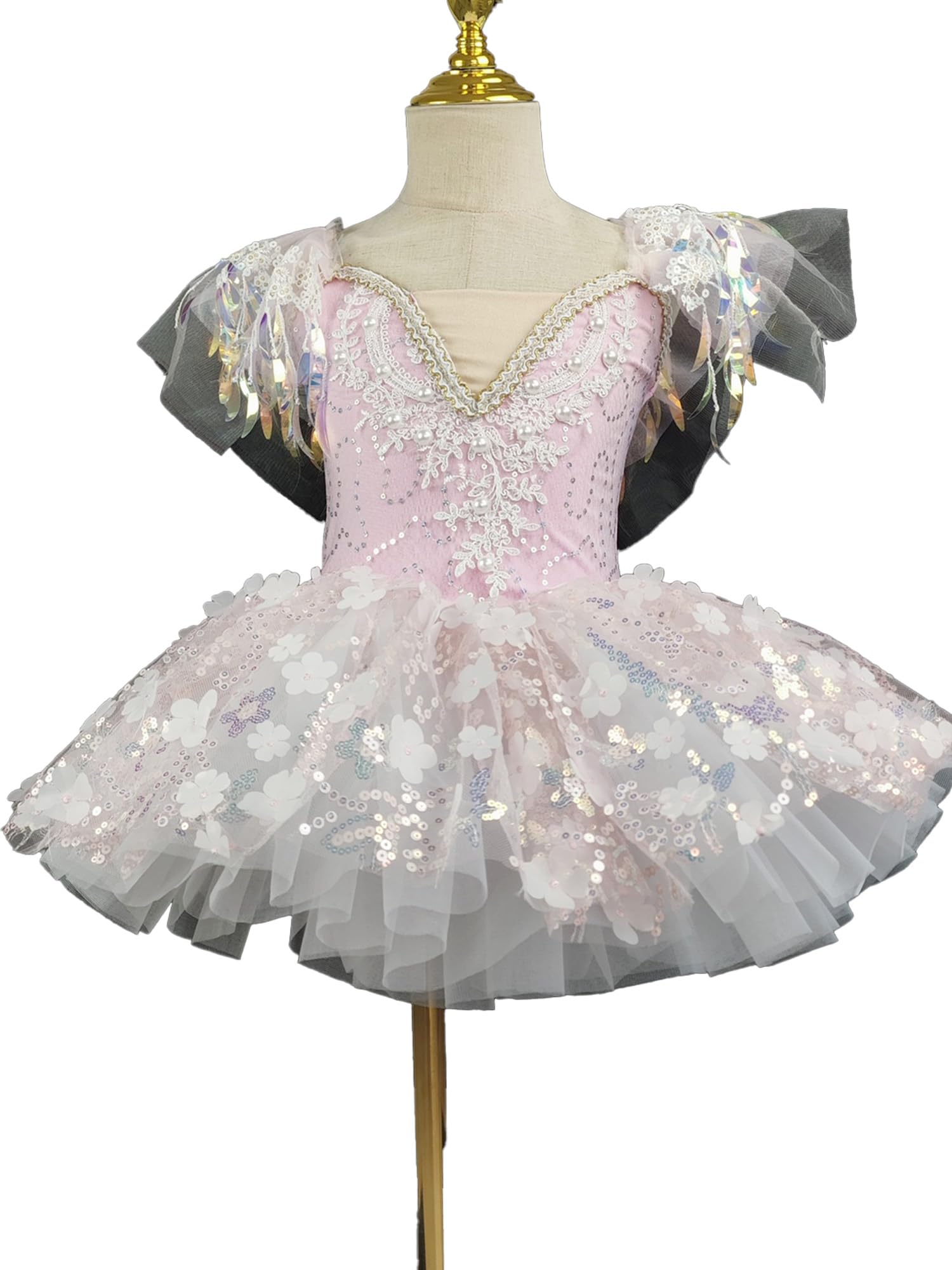 Tutu Ballerina Bambina Vestito Danza Classica Bambina Vestito Ballo Principessa da Balletto per Bambine Danza Latina Ragazza Ballo