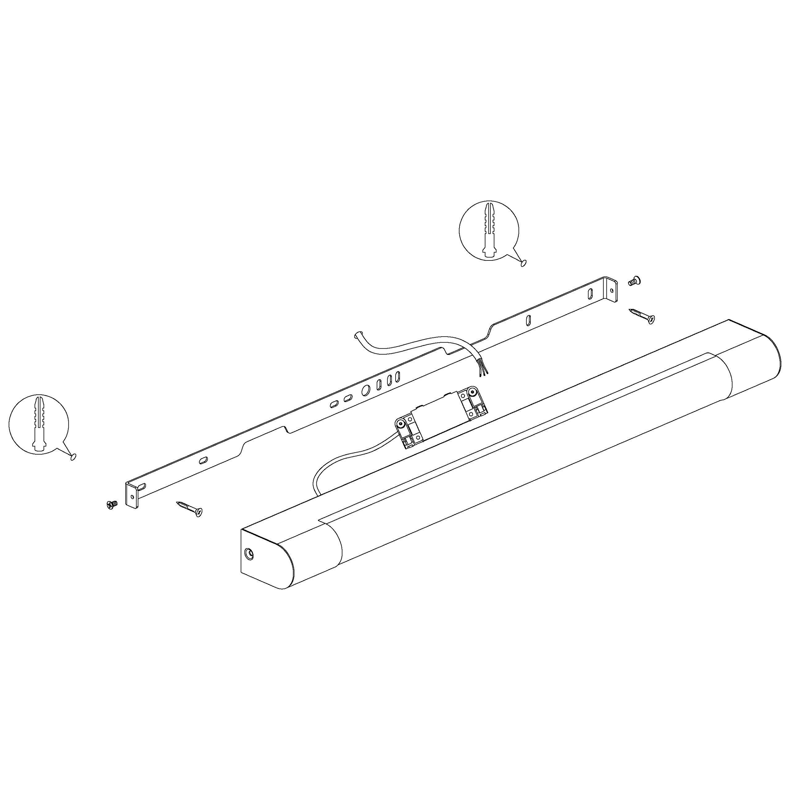EGLO LED Wandlampe Tragacete, Bad Wandleuchte | Spiegelleuchte aus Edelstahl und Kunststoff, Badezimmer Lampe in Chrom, Weiß, Feuchtraumleuchte, IP 44, L: 90 cm