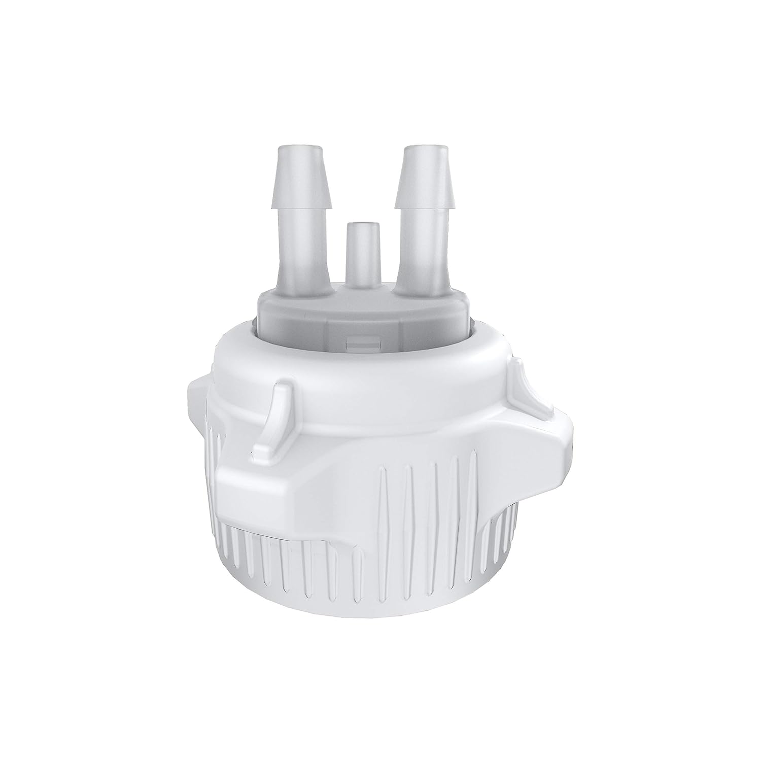 VersaCap 53mm (53B) Bottle and Flask Caps, Open Cap with Tangle Free Hose Barb Adapter, Two 5/16