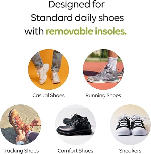 Miniatura 5 de Plantilla acolchada de lana merino para adaptarse a la fascitis plantar, alivio del dolor de pies. Cómodo, amortiguación con amortiguación. Talla 4