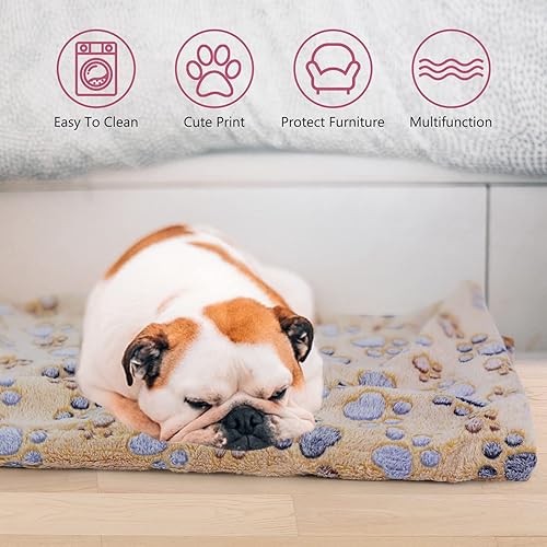 Miniatura 5 de Comsmart Mantas para perros y gatos, manta de forro polar suave y cálida para perros pequeños, medianos y grandes, cachorros, gatitos, conejillos de